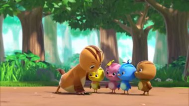 Çocuklar için komik çizgi film animasyonu. Video ve güzel doğal manzara animasyonu.