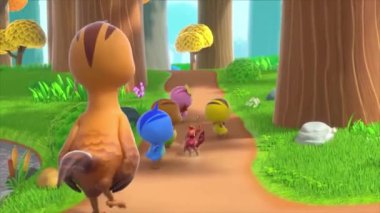Çocuklar için komik çizgi film animasyonu. Video ve güzel doğal manzara animasyonu.