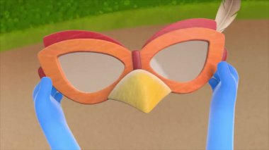 Çocuklar için komik çizgi film animasyonu. Video ve güzel doğal manzara animasyonu.