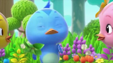 Çocuklar için komik çizgi film animasyonu. Video ve güzel doğal manzara animasyonu.