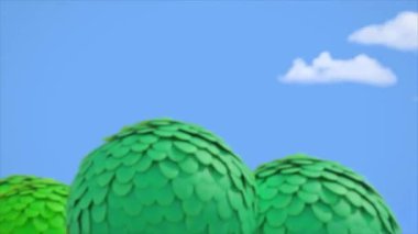 Çocuklar için komik çizgi film animasyonu. Video ve güzel doğal manzara animasyonu.