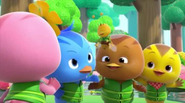 Çocuklar için komik çizgi film animasyonu. Video ve güzel doğal manzara animasyonu.