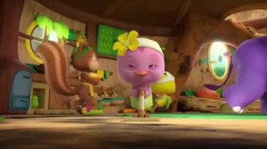 Çocuklar için komik çizgi film animasyonu. Video ve güzel doğal manzara animasyonu.