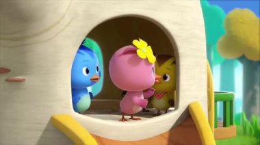 Çocuklar için komik çizgi film animasyonu. Video ve güzel doğal manzara animasyonu.