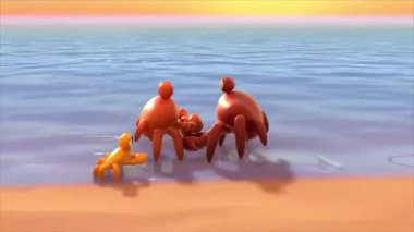 Çocuklar için komik çizgi film animasyonu. Video ve güzel doğal manzara animasyonu.