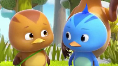 Çocuklar için komik çizgi film animasyonu. Video ve güzel doğal manzara animasyonu.