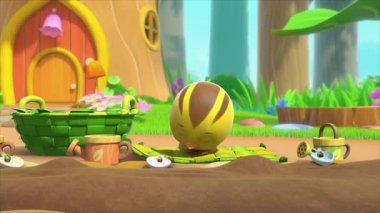 Çocuklar için komik çizgi film animasyonu. Video ve güzel doğal manzara animasyonu.