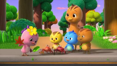 Çocuklar için komik çizgi film animasyonu. Video ve güzel doğal manzara animasyonu.