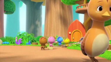 Çocuklar için komik çizgi film animasyonu. Video ve güzel doğal manzara animasyonu.