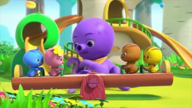 Çocuklar için komik çizgi film animasyonu. Video ve güzel doğal manzara animasyonu.