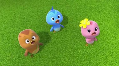 Çocuklar için komik çizgi film animasyonu. Video ve güzel doğal manzara animasyonu.