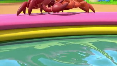 Çocuklar için komik çizgi film animasyonu. Video ve güzel doğal manzara animasyonu.