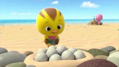 Çocuklar için komik çizgi film animasyonu. Video ve güzel doğal manzara animasyonu.