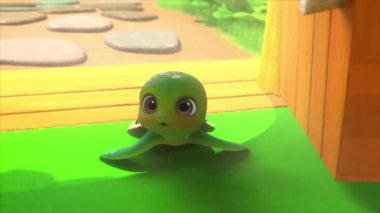 Çocuklar için komik çizgi film animasyonu. Video ve güzel doğal manzara animasyonu.