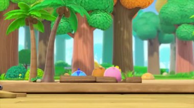 Çocuklar için komik çizgi film animasyonu. Video ve güzel doğal manzara animasyonu.