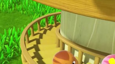 Çocuklar için komik çizgi film animasyonu. Video ve güzel doğal manzara animasyonu.