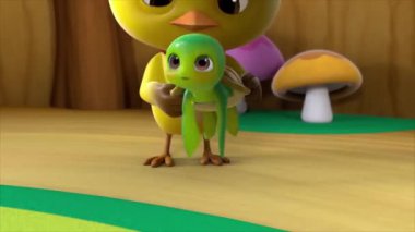 Çocuklar için komik çizgi film animasyonu. Video ve güzel doğal manzara animasyonu.