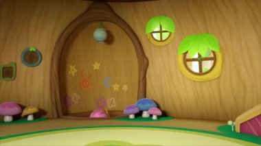 Çocuklar için komik çizgi film animasyonu. Video ve güzel doğal manzara animasyonu.