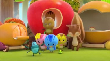 Çocuklar için komik çizgi film animasyonu. Video ve güzel doğal manzara animasyonu.