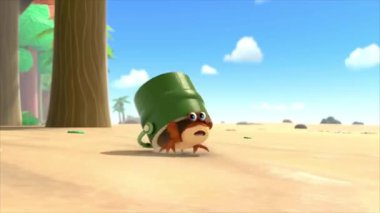 Çocuklar için komik çizgi film animasyonu. Video ve güzel doğal manzara animasyonu.