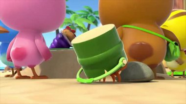 Çocuklar için komik çizgi film animasyonu. Video ve güzel doğal manzara animasyonu.