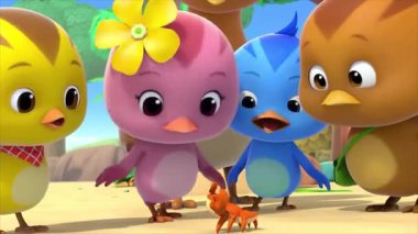 Çocuklar için komik çizgi film animasyonu. Video ve güzel doğal manzara animasyonu.