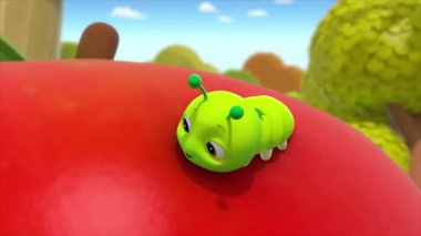 Çocuklar için komik çizgi film animasyonu. Video ve güzel doğal manzara animasyonu.