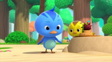 Çocuklar için komik çizgi film animasyonu. Video ve güzel doğal manzara animasyonu.