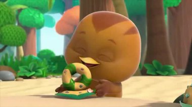 Çocuklar için komik çizgi film animasyonu. Video ve güzel doğal manzara animasyonu.