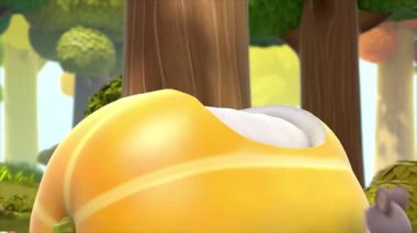 Çocuklar için komik çizgi film animasyonu. Video ve güzel doğal manzara animasyonu.