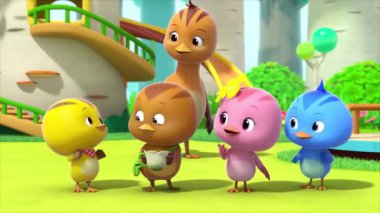 Çocuklar için komik çizgi film animasyonu. Video ve güzel doğal manzara animasyonu.