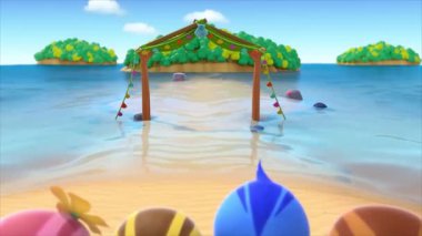 Çocuklar için komik çizgi film animasyonu. Video ve güzel doğal manzara animasyonu.