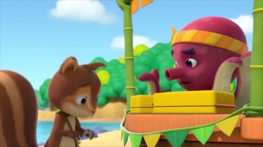 Çocuklar için komik çizgi film animasyonu. Video ve güzel doğal manzara animasyonu.