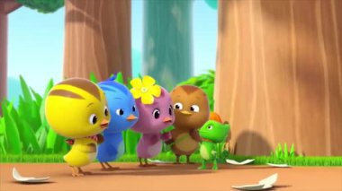 Çocuklar için komik çizgi film animasyonu. Video ve güzel doğal manzara animasyonu.