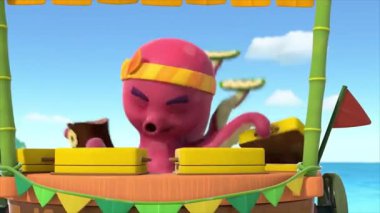 Çocuklar için komik çizgi film animasyonu. Video ve güzel doğal manzara animasyonu.