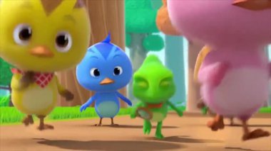 Çocuklar için komik çizgi film animasyonu. Video ve güzel doğal manzara animasyonu.