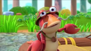 Çocuklar için komik çizgi film animasyonu. Video ve güzel doğal manzara animasyonu.