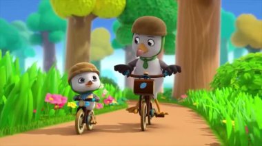 Çocuklar için komik çizgi film animasyonu. Video ve güzel doğal manzara animasyonu.