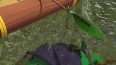 Çocuklar için komik çizgi film animasyonu. Video ve güzel doğal manzara animasyonu.