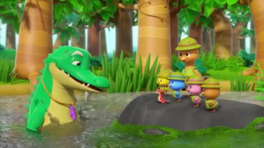 Çocuklar için komik çizgi film animasyonu. Video ve güzel doğal manzara animasyonu.