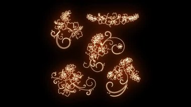 Güzel çiçek animasyon videosu ve arkaplan tasarımı