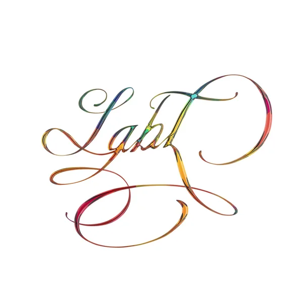 LGBT gökkuşağı kristal izole metin render