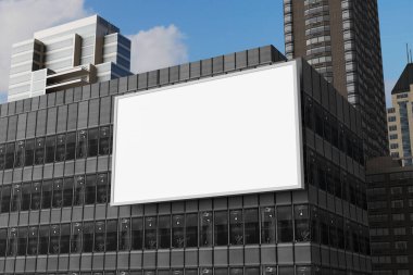 Tasarımınızı müşterilerinize göstermek için gerçekçi Şehir Billboard Mockup 'u