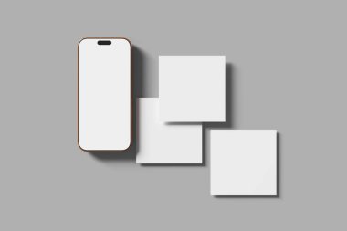 Müşterilere tasarımınızı göstermek için Sosyal Medya Sayfaları ve iPhone Mockup