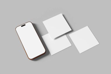 Müşterilere tasarımınızı göstermek için Sosyal Medya Sayfaları ve iPhone Mockup