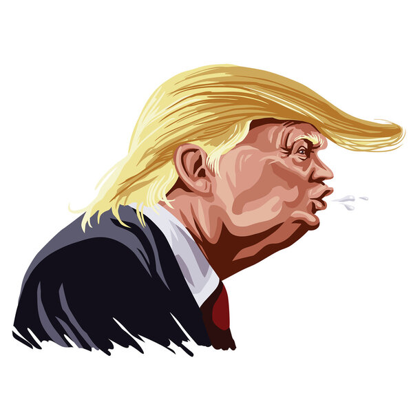 Donald Trump Cartoon Shouting