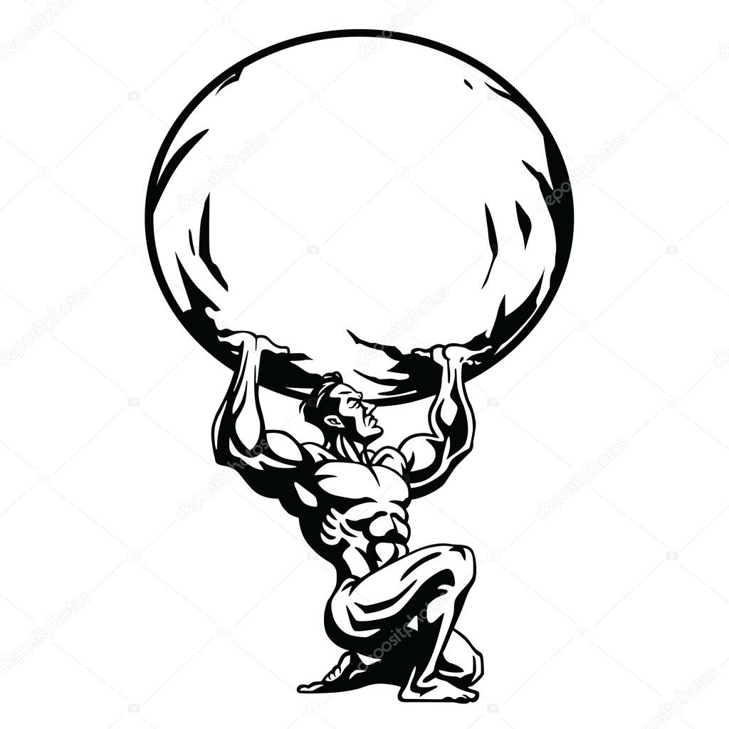 Atlas estilizado desenho Vector — Vetor de Stock © doddis 114337190