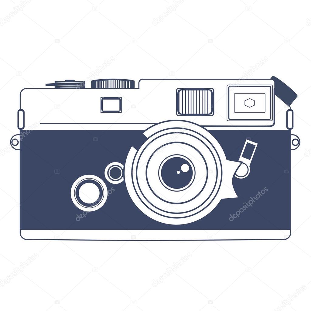 Vintage Camera Vector Clipart Art
