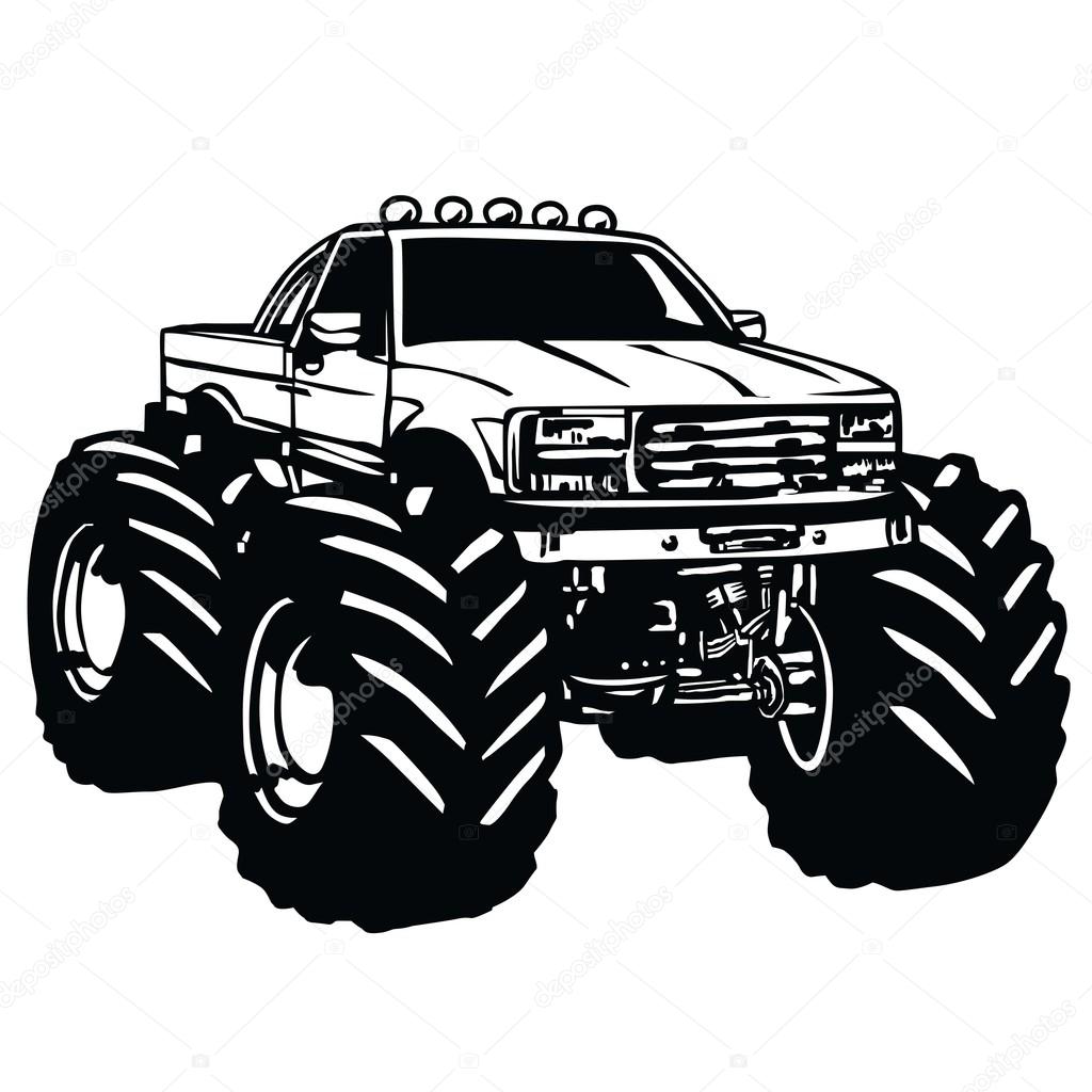 Cartoon monster truck Royalty Free Vector Image