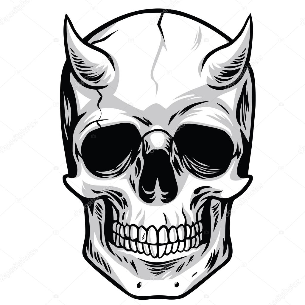 Demônio Com Uma Motosserra. Calaveras. Vector Plana E Linear Ilustração Do  Esqueleto. Banners, Anúncios, Folhetos, Modelos De Negócios. Isolado Em Um  Fundo Branco. Ilustraciones svg, vectoriales, clip art vectorizado libre de  derechos.